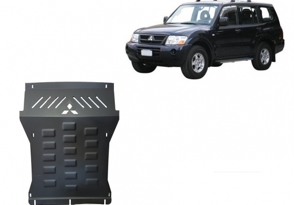 Piastra paramotore di acciaio Mitsubishi Pajero 3 (V60, V70) Vers 2.0
