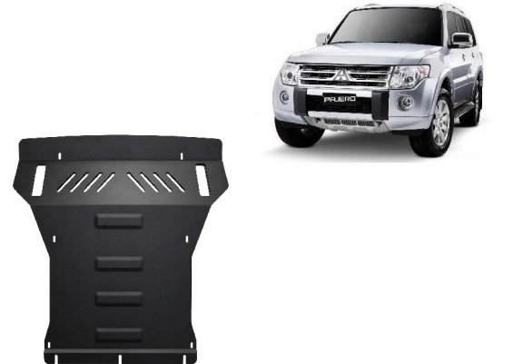 Piastra paramotore di acciaio Mitsubishi Pajero 4 (V80, V90)