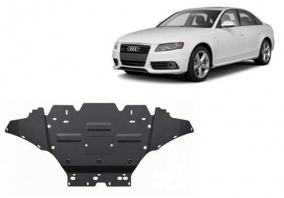 Piastra paramotore di acciaio Audi A4 B8, benzina