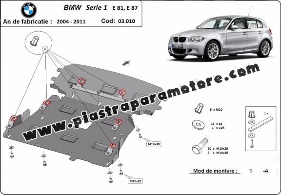 Piastra paramotore di acciaio BMW Seria 1 E81/E87/E82