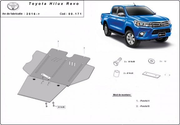 Protezione di acciaio per il cambio Toyota Hilux Revo