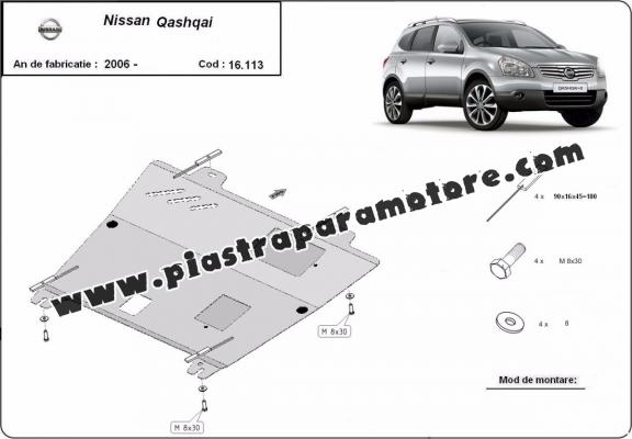 Piastra paramotore di acciaio Nissan Qashqai J10