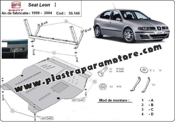 Piastra paramotore di acciaio Seat Leon Mk1