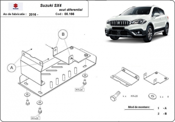 Protezione di acciaio per il differenziale  Suzuki SX4