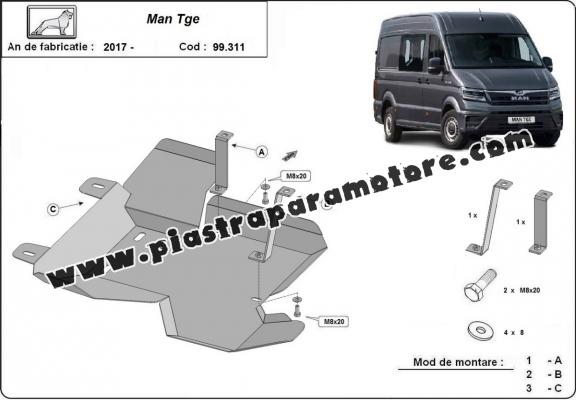 Protezione di acciaio per il AdBlue Man TGE / 18 L