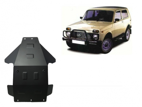 Piastra paramotore di acciaio Lada Niva