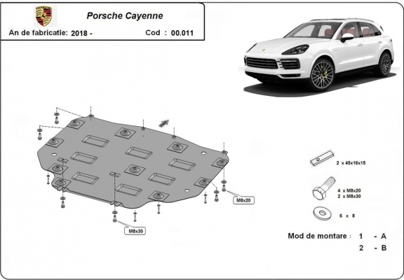 Protezione di acciaio per il cambio Porsche Cayenne