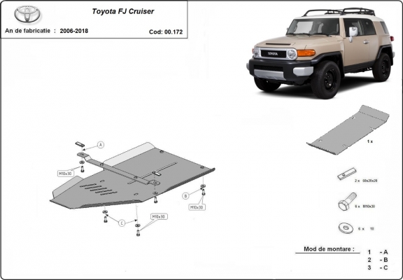 Protezione di acciaio per il cambio Toyota Fj Cruiser