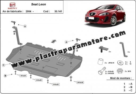 Piastra paramotore di acciaio Seat Leon Mk2