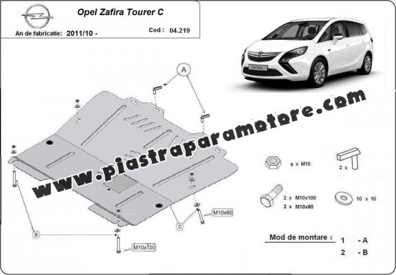 Piastra paramotore di acciaio Opel Zafira C