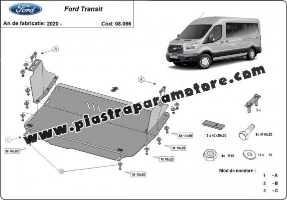 Piastra paramotore di acciaio Ford Transit - FWD