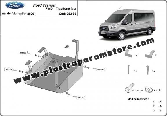 Protezione di acciaio per il AdBlue Ford Transit ( 4X2, 4X4 )