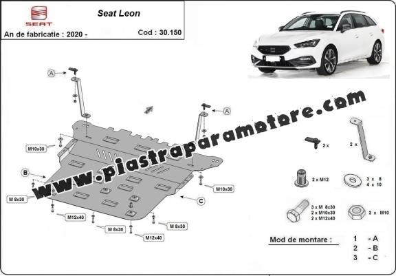 Piastra paramotore di acciaio Seat Leon Mk4