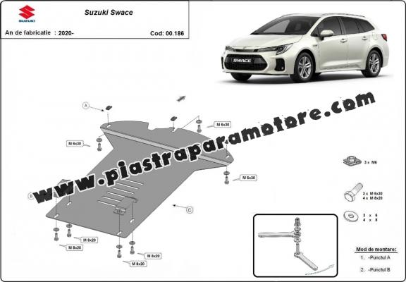 Piastra catalizzatore/cat lock di acciaio Suzuki Swace