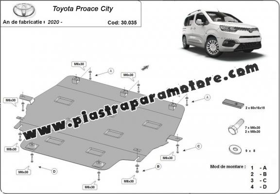 Piastra paramotore di acciaio Toyota Proace Verso