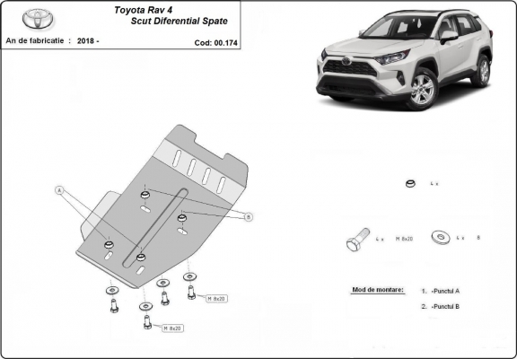 Protezione di acciaio per il differenziale  Toyota RAV 4