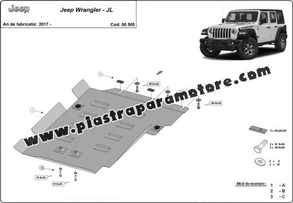 Protezione di acciaio per il cambio Jeep Wrangler - JL