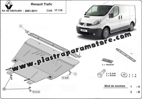 Piastra paramotore di acciaio Renault Trafic 2