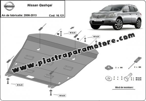 Piastra paramotore di acciaio Nissan Qashqai J10