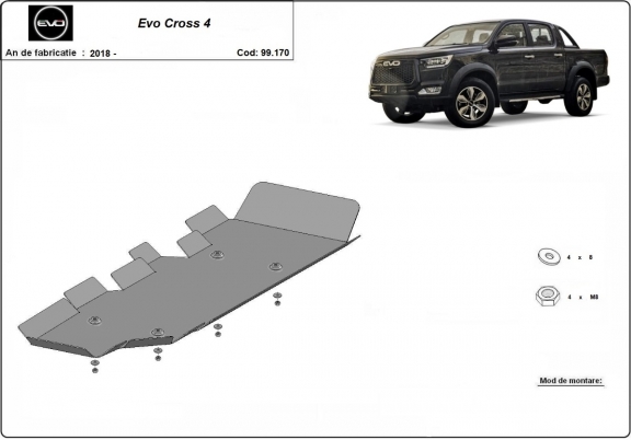 Protezione di acciaio per il serbatoio Evo Cross 4