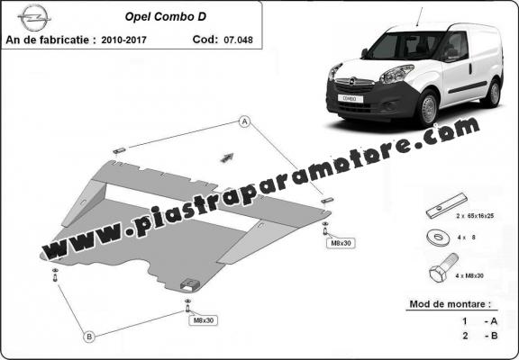 Piastra paramotore di acciaio Opel Combo D 