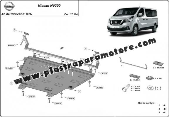 Piastra paramotore di acciaio  Nissan NV300