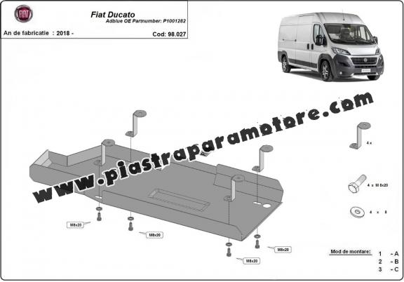 Protezione di acciaio per il AdBlue Fiat Ducato