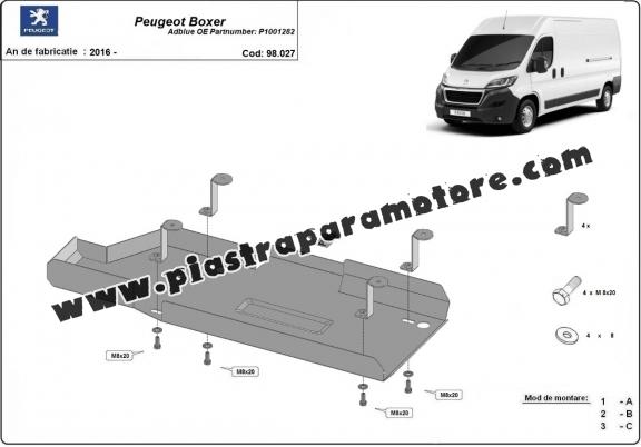 Protezione di acciaio per il AdBlue Peugeot Boxer P1001282