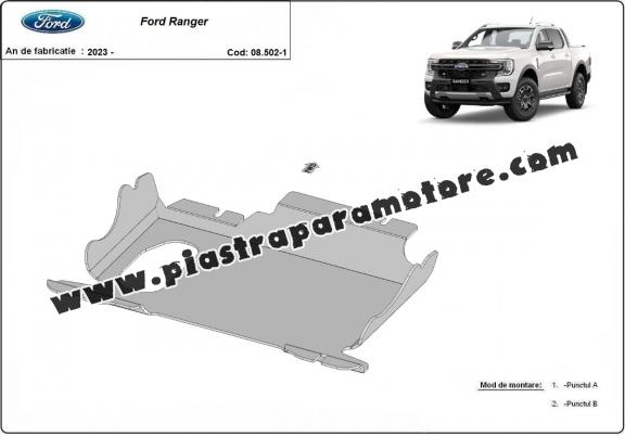 Piastra paramotore di acciaio Ford Ranger