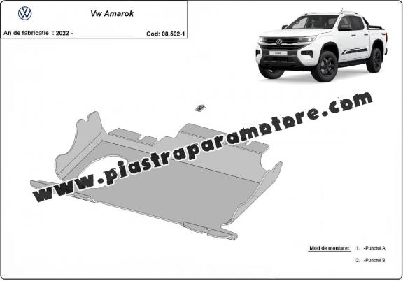 Piastra paramotore di acciaio Volkswagen Amarok 2 