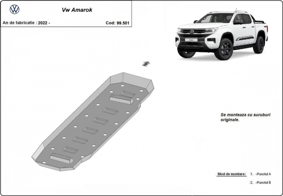 Protezione di acciaio per il serbatoio Volkswagen Amarok 2 