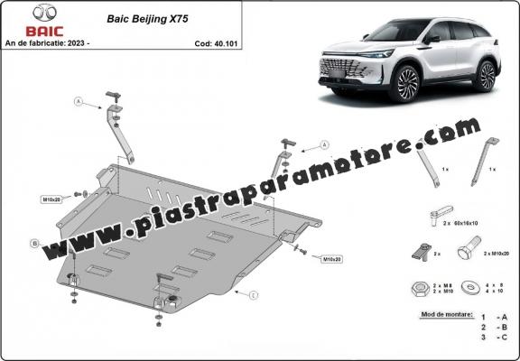 Piastra paramotore di acciaio Baic Beijing X75
