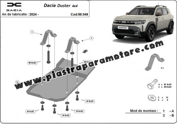 Protezione di alluminio per il differenziale  Dacia Duster 4x4