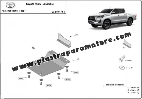 Protezione di acciaio per sensori DPF Toyota Hilux 