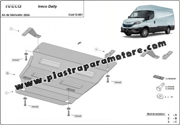 Piastra paramotore di acciaio Iveco Daily 7