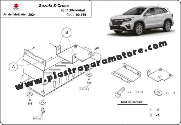 Protezione di alluminio per il differenziale Suzuki S-Cross
