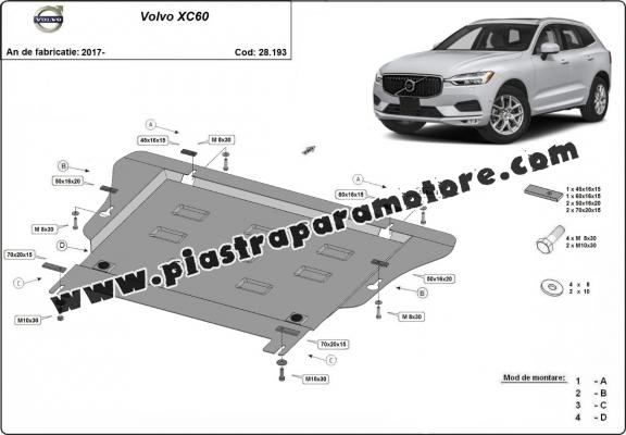 Piastra paramotore di acciaio Volvo XC60