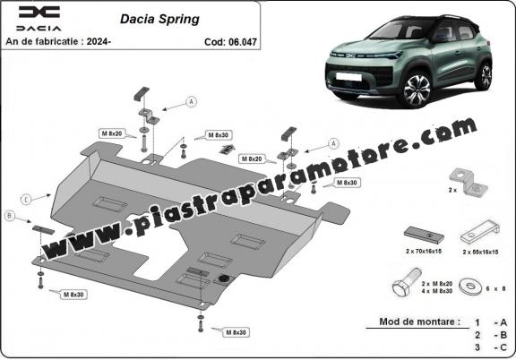 Piastra paramotore di acciaio Dacia Spring