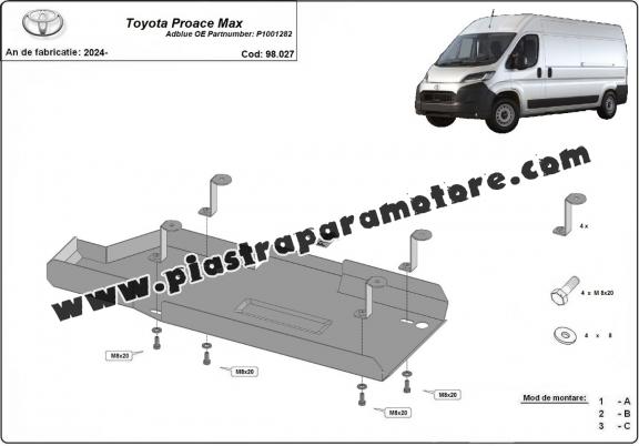 Protezione di acciaio per il AdBlue Toyota Proace Max - P1001282