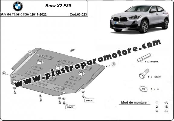 Piastra paramotore di acciaio BMW X2 F39