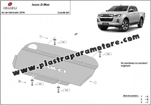 Protezione di acciaio per il radiatore Isuzu D-Max