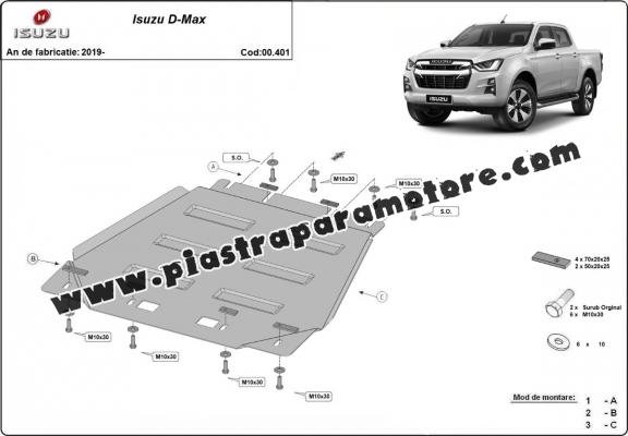 Protezione di acciaio per il cambio Isuzu D-Max