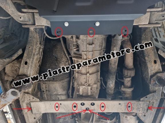 Protezione di acciaio per  il cambio Nissan Navara D40