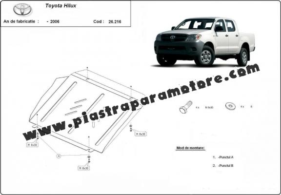 Piastra paramotore di acciaio Toyota Hilux