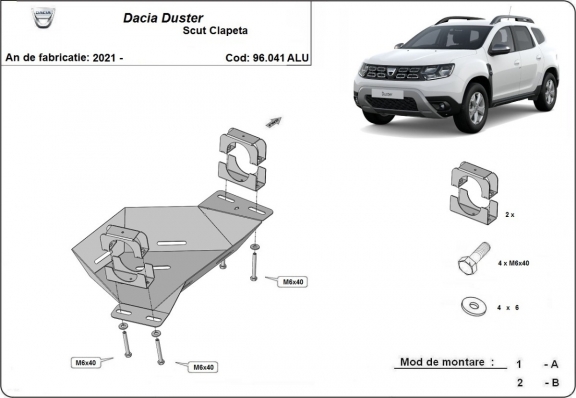 Protezione di Alluminio per Valvola EGR Dacia Duster