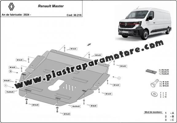 Piastra paramotore di acciaio Renault Master