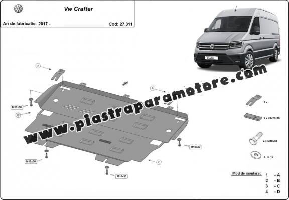 Piastra paramotore di acciaio Vw Crafter
