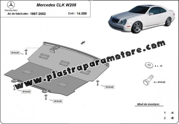 Piastra paramotore di acciaio Mercedes CLK W208