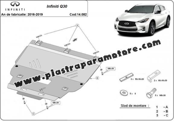 Piastra paramotore di acciaio Infiniti Q30