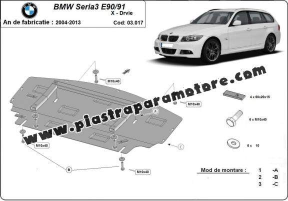 Protezione di acciaio per il radiatore BMW seria 3 - E90